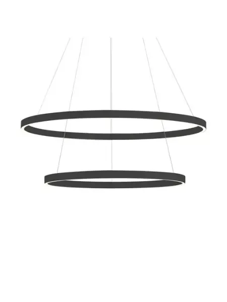 Dainolite Circulo CIR-3397C-MB 2 Lights Matte Black 97W LED 2-tier Chandelier