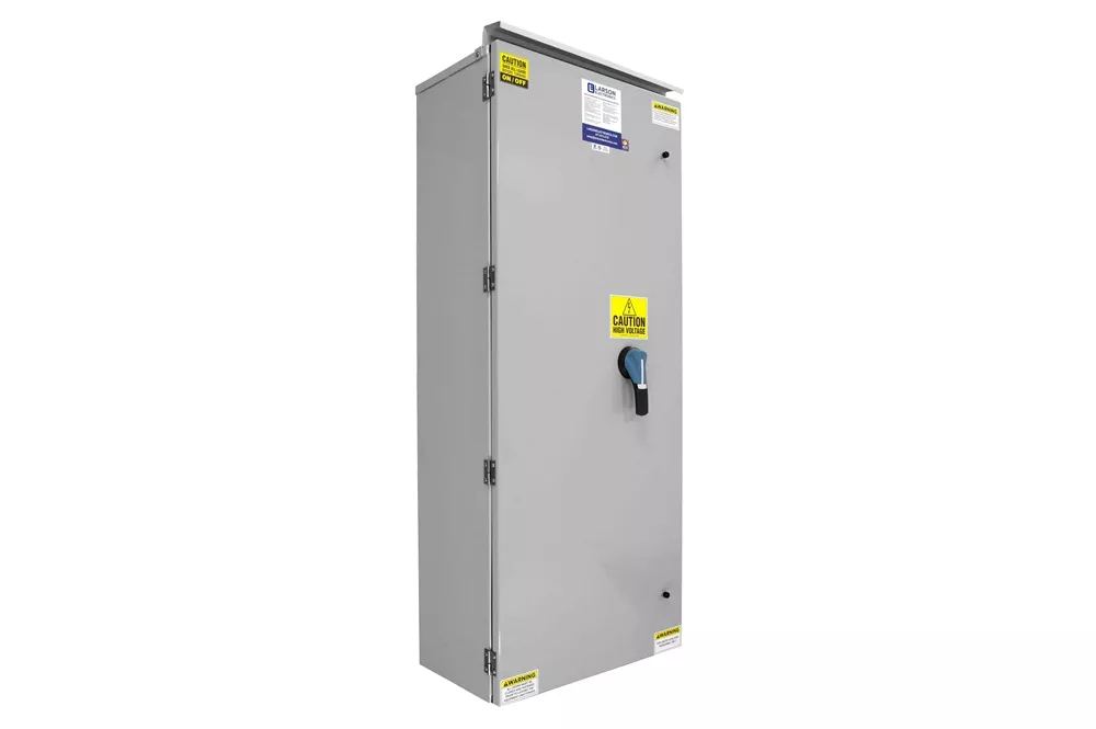 Overhead Interrupter Switch, 600 Amp, 27600V 3PH AC, 3-Pole 3-Wire, Pole Mount, Horizontal Mount, NEMA 3R, 4-Way