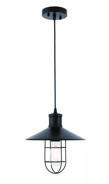 ZC121-LD7505BK - Living District: Flaneur 1 light Black Pendant